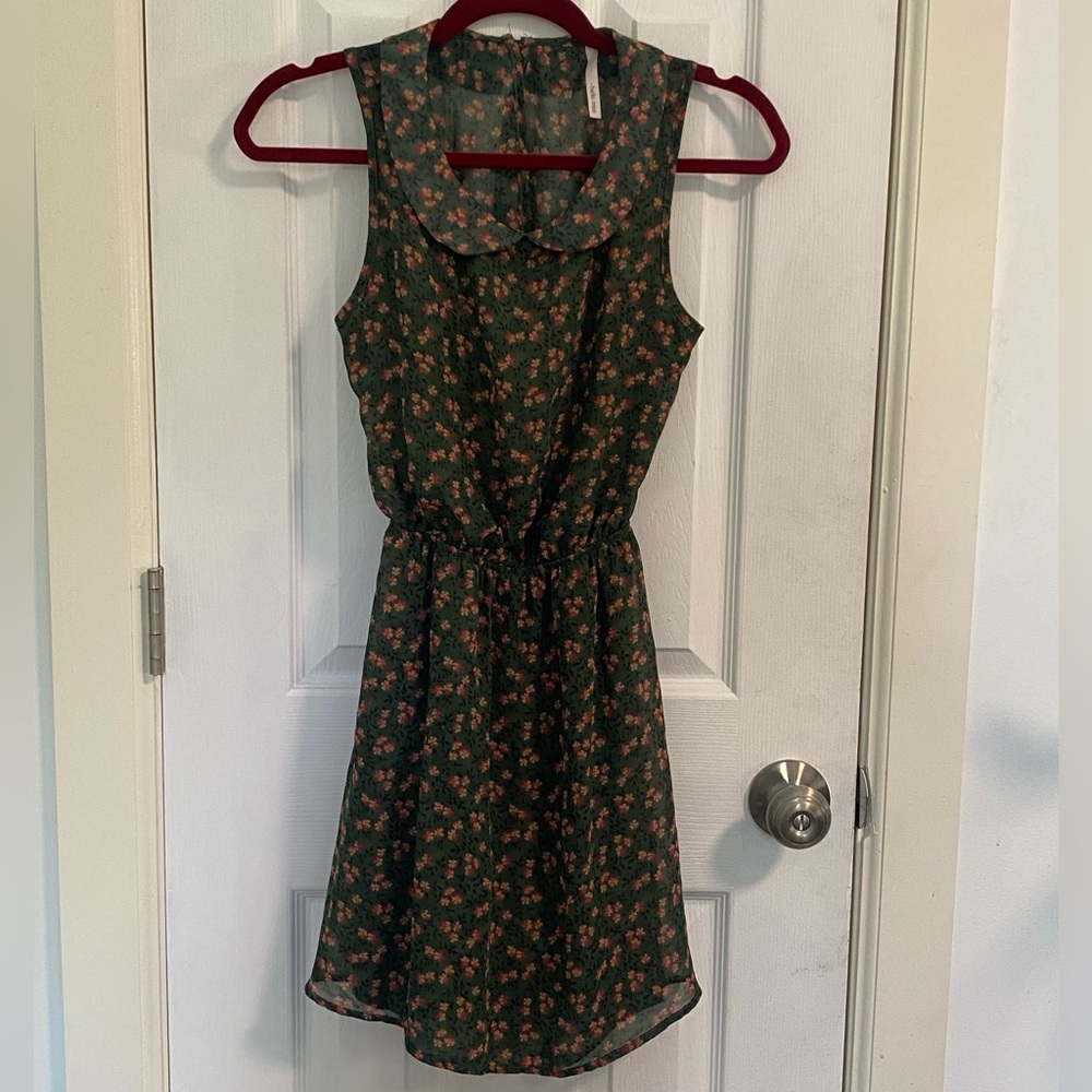 Green Peter Pan Collar Dress